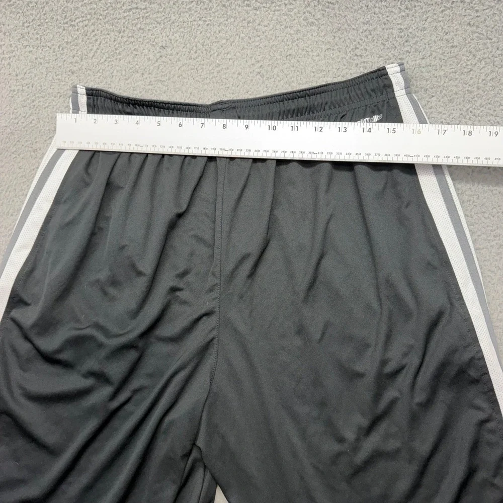Adidas AA2927 Mens Large Black Climalite Performance 3-Stripe Basketball Shorts